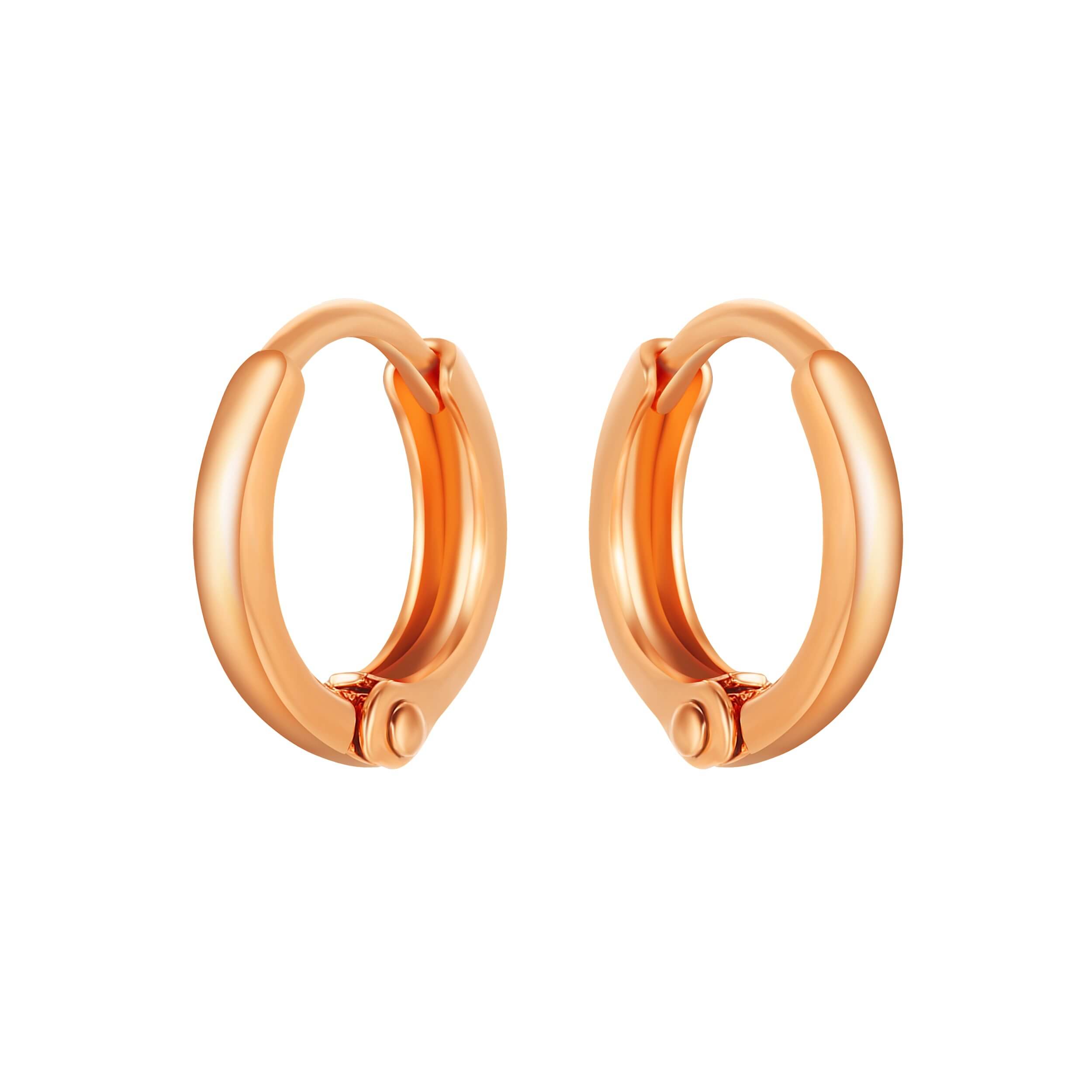 Minimal Mix Hoop Carrier Earring Rose Gold Plated