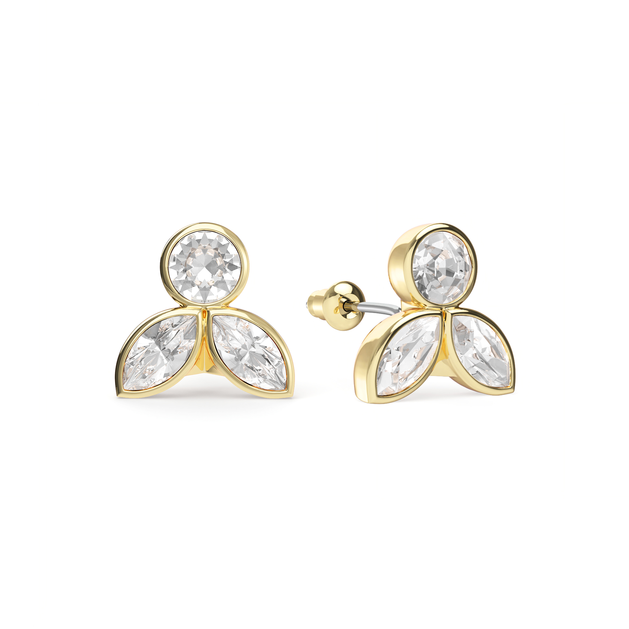 Ida Drop Mix Carrier Earrings Gold Plated