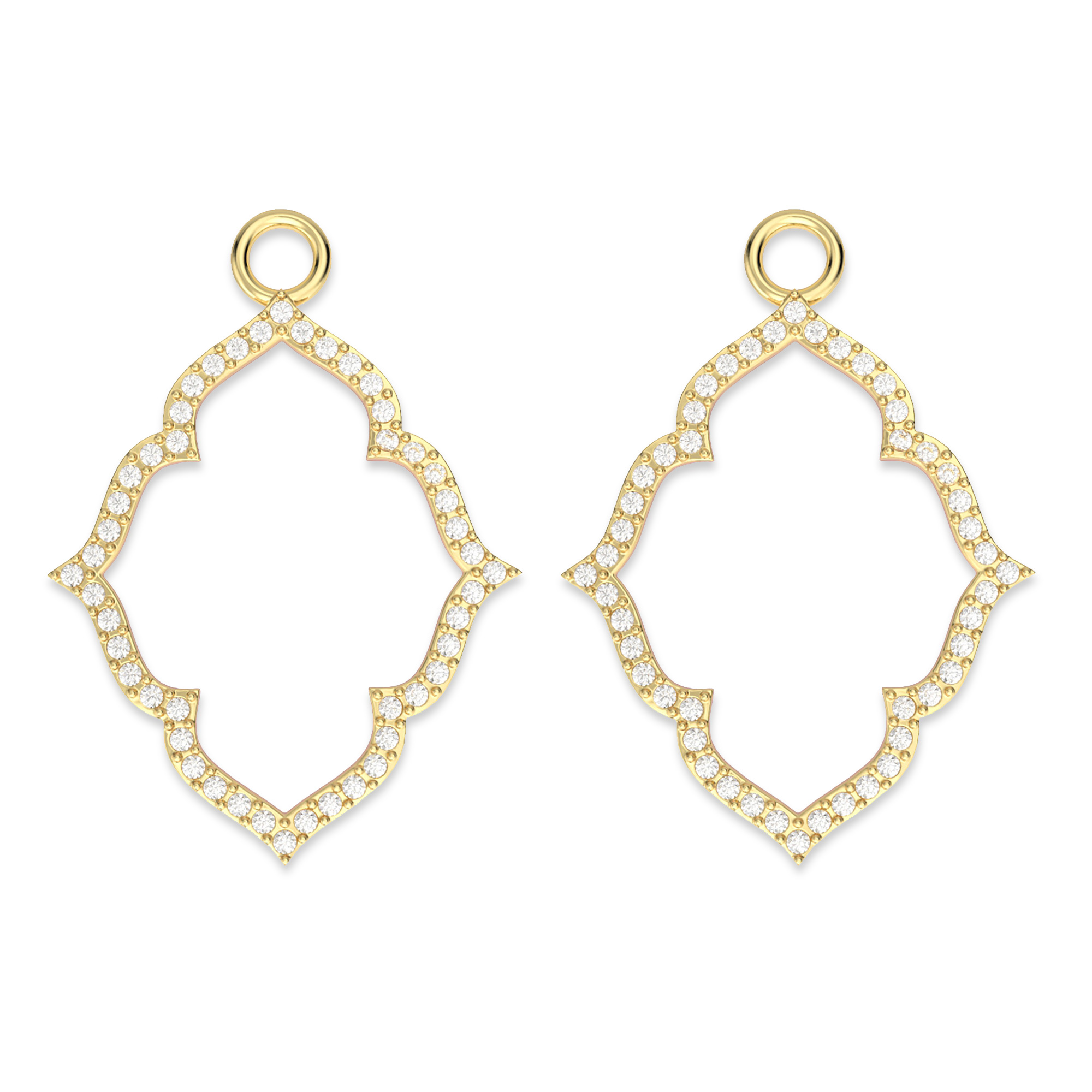 Open Victoria Mix Charms with Swarovski Crystals Gold Plated