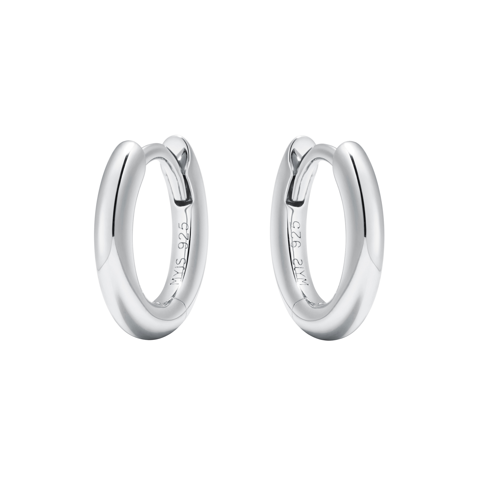 Minimal Mix Hoop Carrier Earrings in Sterling Silver Rhodium Plated