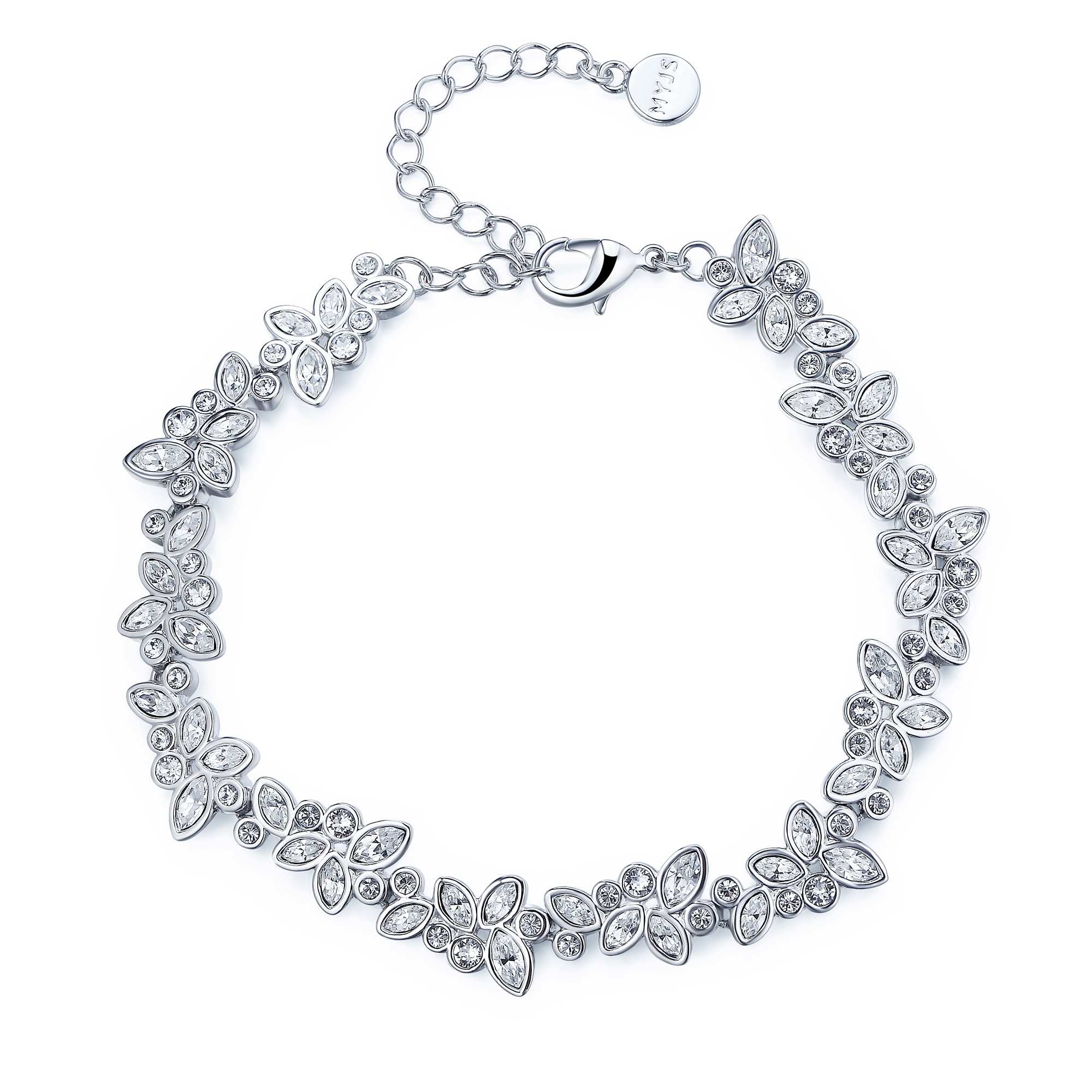 Enchanted Bracelet with Swarovski® Crystals Rhodium Plated