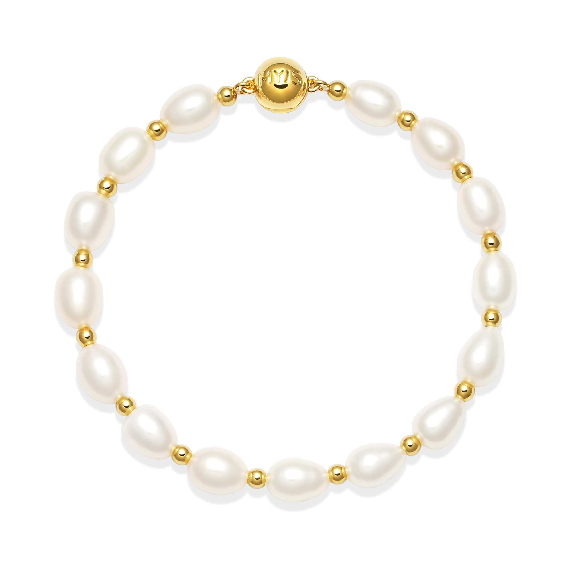 Cadence Freshwater Pearl Bracelet Gold Plated